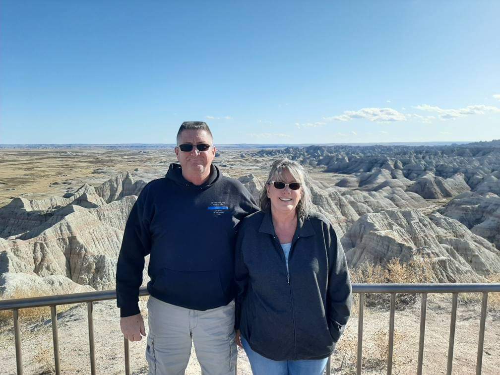 The MugGripz husband-and-wife team on a trip
